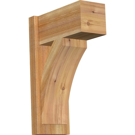 Ekena Millwork Thorton Block Rough Sawn Outlooker, Western Red Cedar, 8"W x 16"D x 24"H OUT08X16X24THR05RWR